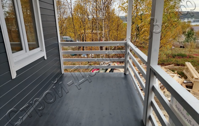 4 Каркасно-щитовой дом Д-37, 9х6м, 65 М², Мурманская область, посёлок Минькино. (18)